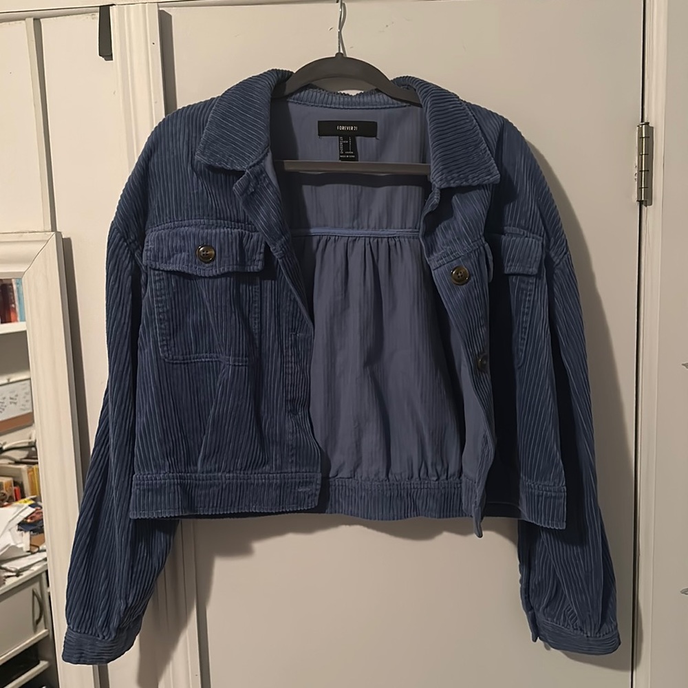 Forever 21 Blue Corduroy Jacket